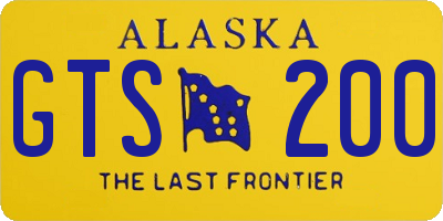 AK license plate GTS200