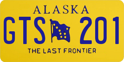 AK license plate GTS201