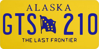 AK license plate GTS210