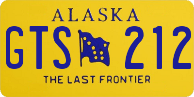 AK license plate GTS212