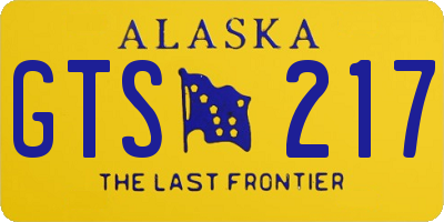 AK license plate GTS217