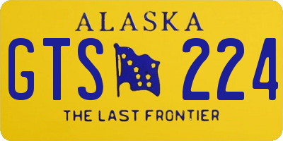 AK license plate GTS224