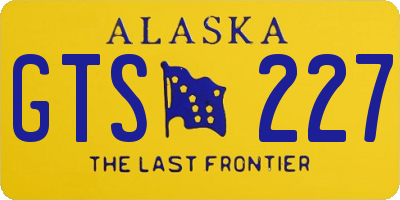 AK license plate GTS227