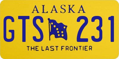 AK license plate GTS231