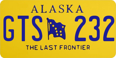 AK license plate GTS232