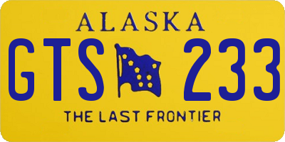 AK license plate GTS233