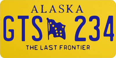 AK license plate GTS234