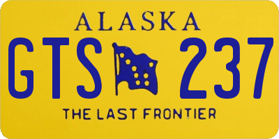 AK license plate GTS237