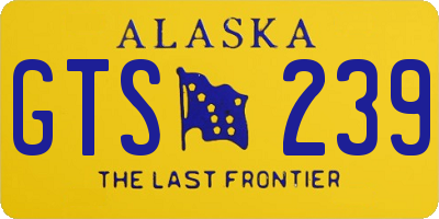 AK license plate GTS239
