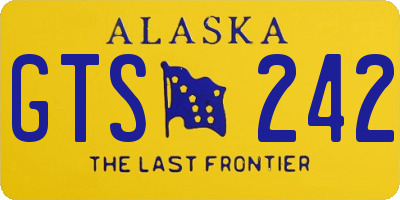 AK license plate GTS242