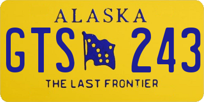 AK license plate GTS243