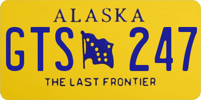 AK license plate GTS247