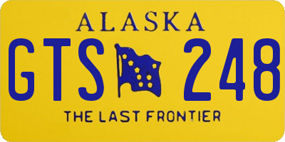 AK license plate GTS248