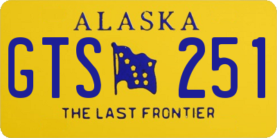 AK license plate GTS251