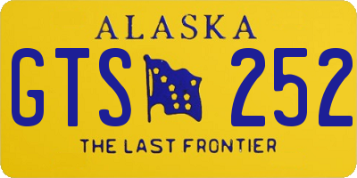 AK license plate GTS252
