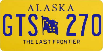 AK license plate GTS270