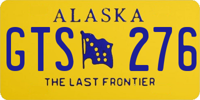 AK license plate GTS276
