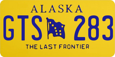 AK license plate GTS283