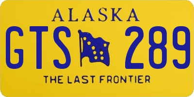 AK license plate GTS289