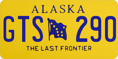 AK license plate GTS290