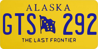 AK license plate GTS292