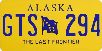 AK license plate GTS294