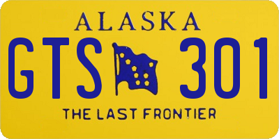 AK license plate GTS301