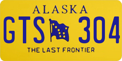 AK license plate GTS304