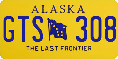 AK license plate GTS308