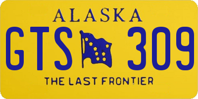 AK license plate GTS309