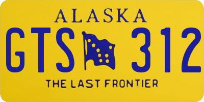 AK license plate GTS312