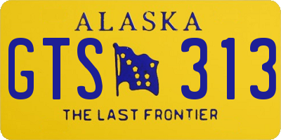AK license plate GTS313