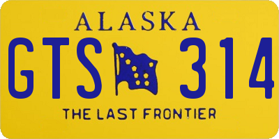 AK license plate GTS314
