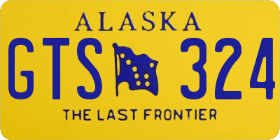 AK license plate GTS324