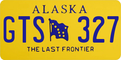 AK license plate GTS327