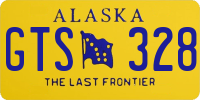 AK license plate GTS328