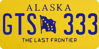 AK license plate GTS333