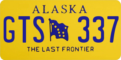AK license plate GTS337
