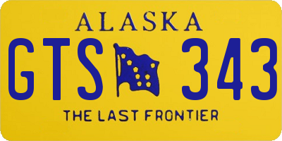 AK license plate GTS343