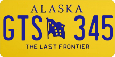 AK license plate GTS345