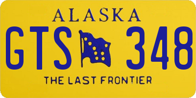 AK license plate GTS348