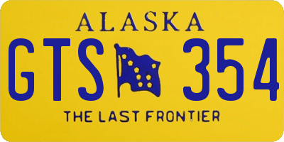 AK license plate GTS354