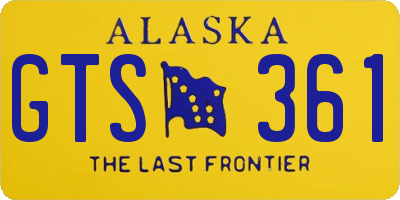 AK license plate GTS361