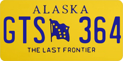 AK license plate GTS364