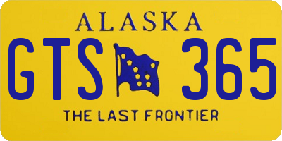 AK license plate GTS365