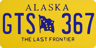 AK license plate GTS367