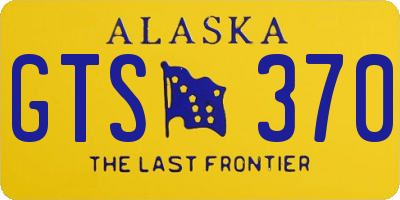 AK license plate GTS370