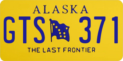 AK license plate GTS371