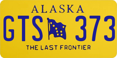 AK license plate GTS373