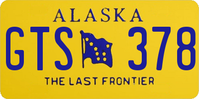 AK license plate GTS378